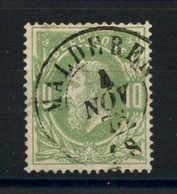 BELGIQUE - COB 30 10C VERT CAD MALDEREN - 1869-1883 Léopold II