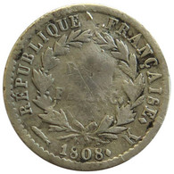 F17709.1 - FRANCE - Demi-franc Napoléon 1er - Tête Laurée - 1808 K - 1/2 Franc