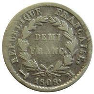 F17711.1 - FRANCE - Demi-franc Napoléon 1er - Tête Laurée - 1808 M - 1/2 Franc
