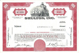 Titre De 1971 - SHULTON INC - Certificat Nominatif De Valeur Américaine - - Parfum & Kosmetik