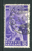 VATICANO 1935 CONGRESSO GIURIDICO 10 C. USATO - Usados