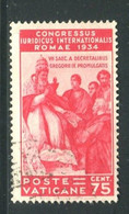 VATICANO 1935 CONGRESSO GIURIDICO 75 C. USATO - Gebruikt