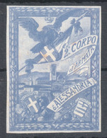 Military Army ITALY 2 Corpo D'Armata ALESSADRIA  CUNEO War WW1 Label Cinderella Vignette EAGLE - Propagande De Guerre