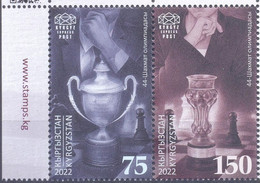 2023.Kyrgyzstan, 40th Chess Olympiad, Chennai 2022, 2v, Mint/** - Kirgisistan