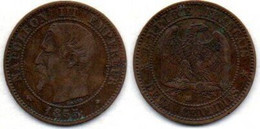 MA 19359  /    2 Centimes 1855 BB Chien Napoléon III TTB - 2 Centimes