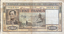 Belgium 100 Francs, P-126 (01.10.1946) - Very Good - 100 Francos