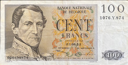 Belgium 100 Francs, P-129a (23.09.1952) - Very Fine - 100 Francos