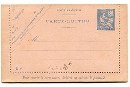 !!! ALEXANDRIE : ENTIER POSTAL TYPE MOUCHON 25 CARTE LETTRE CL4 NEUVE - Lettres & Documents