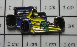 811g Pin's Pins / Beau Et Rare / SPORTS / AUTO F1 FORMULE 1 BENETTON JAUNE BLEUE ET VERTE - Car Racing - F1