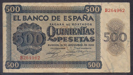 ESPAÑA - BILLETE DE 500 PESETAS DE 1936 - EXCELENTE CONSERVACION - 500 Peseten