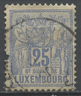 Luxembourg - Luxemburg 1882-91 Y&T N°54 - Michel N°52 (o) - 25c Chiffre - 1882 Allégorie