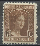 Luxembourg - Luxemburg 1914-20 Y&T N°98 - Michel N°95 * - 17,5c Grande Duchesse Marie Adélaïde - 1914-24 Maria-Adelaide