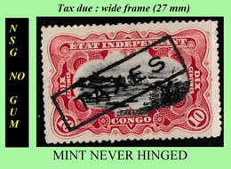 1908 ** CONGO FREE STATE / ETAT IND. CONGO  = EIC MNH/NSG TX02 (LARGE FRAME) RED RAPIDS NO GUM - Unused Stamps