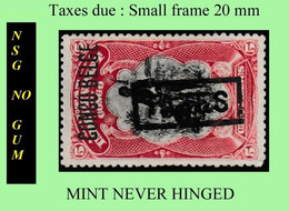 1909 ** CONGO FREE STATE / ETAT IND. CONGO  [5] EIC MNH/NSG TX15 (WIDE FRAME) RED WARRIORS NO GUM - Nuovi
