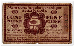 GERMANY,5 PFENNING,1916,WWI ,PRISIONER CAMP MONEY (2) - Primera Guerra Mundial