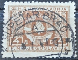 COAT OF ARMS-4 D-POSTMARK SUPETAR BRAČ-RARE-CROATIA-YUGOSLAVIA-1946 - Dienstmarken