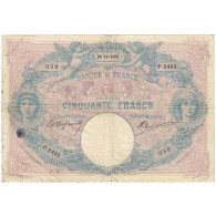 France, 50 Francs, 1903, P.2482, TB, Fayette:14.15, KM:64c - 50 F 1889-1927 ''Bleu Et Rose''