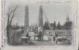 L'ISLE SUR TARN :Entrée Du Pont - Clocher- L'octroi ( Mars 1902) - Lisle Sur Tarn