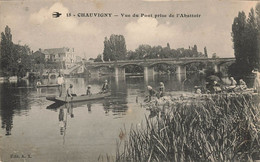 Chauvigny * Vue Du Pont Prise De L'abattoir * Lavoir Laveuses - Chauvigny