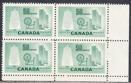 Canada 1953 Mint No Hinge, Block, Sc# 334, SG - Unused Stamps