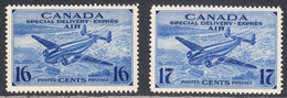 Canada 1942 Airmail Special Delivery, Mint Mounted, Sc# S13-S14, SG - Airmail: Special Delivery