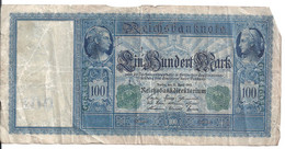 ALLEMAGNE 100 MARK 1910 VF P 43 - 100 Mark