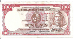 URUGUAY 100 PESOS 1939 VF+ P 39 C - Uruguay