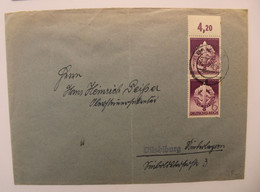 1942 Danzig Vilsbiburg Dt Reich Allemagne Cover Bord De Feuille - Covers & Documents