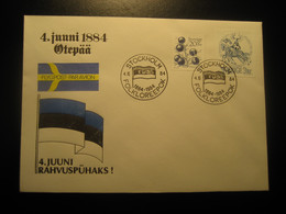 STOCKHOLM 1984 EUS Flag Flags Air Mail Cancel Cover SWEDEN Estonia Estonie Estland - Sobres