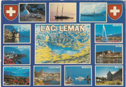 Riviera Vaudoise, Vues De Différentes Villes Du Bord Du Lac Léman - Carte Voyagée Le 23/04/1988 Pour Vichy France - Vich