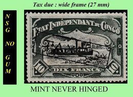 1908 ** CONGO FREE STATE / ETAT IND. CONGO  [11] EIC MNH/NSG TX06-D (WIDE FRAME) RIVER BOAT / NO GUM - Nuovi