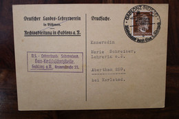 1944 Gablonz Jablonec Nad Nisou Sudetes Sudetenland Dt Reich Allemagne Cover WK2 Sudetengau Sudety Böhmen - Région Des Sudètes