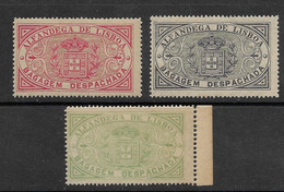 Portugal Timbres Fiscaux 1906 Bagage Douane De Lisbonne Revenue Stamps Sheet Lisbon Customs Checked Luggage - Neufs