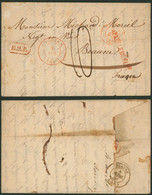 Précurseur - LAC + Cachet Dateur "Enghien" (1846) + Griffe B.2.R. & Après Le Départ > Négociant En Vins à Beaune. - 1830-1849 (Belgio Indipendente)