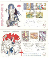 PM225/ FDC 1114/1120 Antituberculeux Noël Légendes Et Folklore Belges  Obl.Bruxelles 5/12/1959 Signé Graveur&Dessinateur - 1951-1960