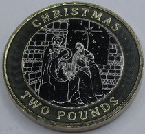 GIBRALTAR 2022 Christmas 2 Pounds UNC #bgrey - Gibraltar