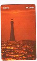 ISLE OF MAN - MANX TELECOM CHIP - CHICKEN ROCK LIGHTHOUSE  -  (USED) RIF.IOM30 - RIF. 7728 - Leuchttürme