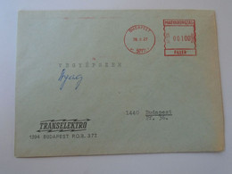 D193835 Hungary  Cover- EMA Red Meter Freistempel  1978 -  Budapest  Transelektro - Timbres De Distributeurs [ATM]