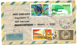 279 - 17 - Enveloppe Envoyée Du Brésil En Suisse 1974 - Covers & Documents