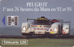 Telecarte Variété - F 398 V1  - Peugeot 24 H Du Mans  - ( N° Décalé Et Rouge ) - Varietà