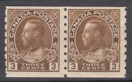 Canada 1911/1918 Mi#94 D Mint Hinged Pair - Unused Stamps