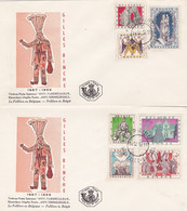 Enveloppes FDC 1039 à 1045 Noël Légendes Et Folklore Belges - 1951-1960