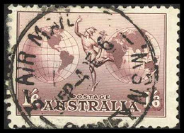 Australia Sc# C4 SG# 153 Used (c) 1934 1sh6p Mercury & Hemispheres Perf 11 - Usati