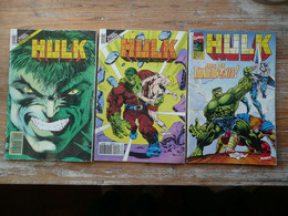 LOT DE 3 HULK 6E SERIE  N° 1 + 2 AVRIL ET JUIN 1992 SEMIC MARVEL COMICS + N° 37 MAI 1998 MARVEL FRANCE PANINI - Hulk
