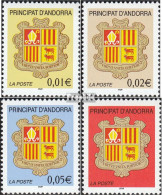 Andorra - Französische Post 576-579 (kompl.Ausg.) Postfrisch 2002 Wappen - Carnets