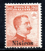 1417. GREECE,ITALY,DODECANESE. NISIROS 1916 20 C, HELLAS 12,SC. 10 MH - Aegean (Nisiro)