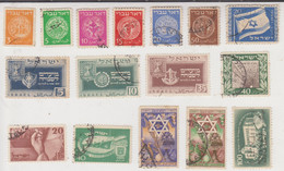 Israel 1948-1950: 7 First Emissions Circulated - Gebruikt (zonder Tabs)