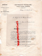 87- LIMOGES-LETTRE PREFECTURE-ELECTION DU PRESIDENT-6 DECEMBRE 1848-PREFET HAUTE VIENNE-GENERAL EUGENE VAVAIGNAC -FITOT - Documenti Storici