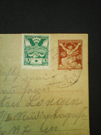 : Ganzsache. Auslandspostkarte. 40 +ZF 10. 1921 - Briefe