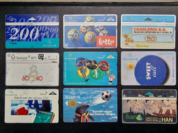 LOT 9 TELECARD (M2114) BELGACOM (2 Vues) Lotto BD Charleroi Famille Olympique Grottes De Han Nivea Diable Rouge (1) - Colecciones